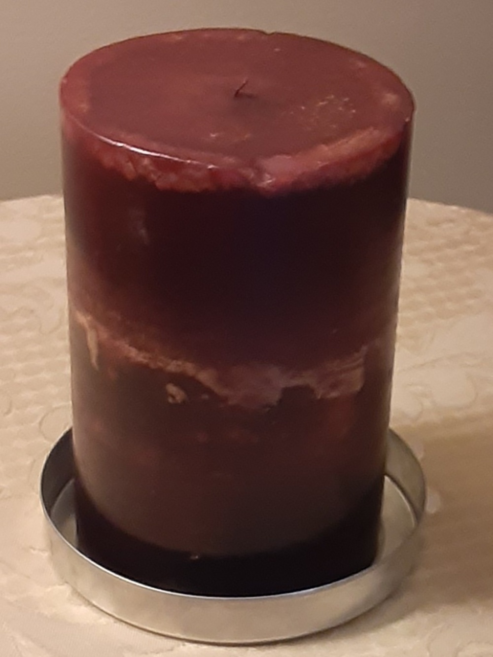 Wick's n' More Burgundy 4 X 6 Round Pillar Candle
